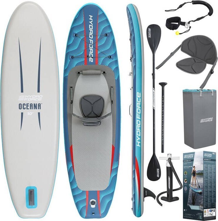 Bestway Zestaw Deska SUP z oparciem Hydro-Force 2w1 305cmx84cmx15cm 6532B EDUKAMP