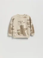 Bluzy i sweterki niemowlęce - Reserved - Bluza z nadrukiem - beżowy - miniaturka - grafika 1
