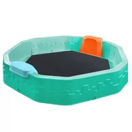 Place zabaw - Piaskownica plastikowa 150x150x25cm TURKUSOWA + pokrowiec - miniaturka - grafika 1