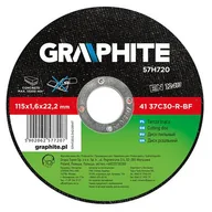 Akcesoria do elektronarzędzi - GRAPHITE Tarcza tnąca do kamienia 115 x 1,6 x 22,2 mm, 41 37C30-R-BF - miniaturka - grafika 1