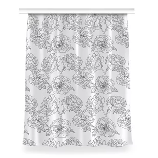 Zasłona z grafiką kolory Rysowane róże 150x200 cm, Fabricsy - Zasłony - miniaturka - grafika 1