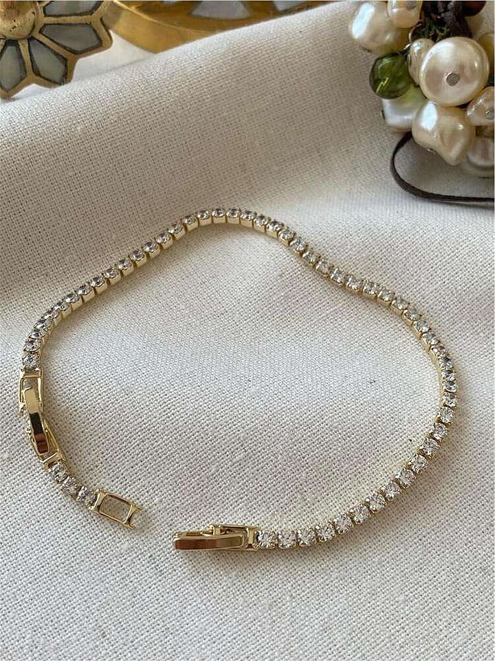 Luseera Pozłacana bransoletka z cyrkoniami