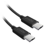 Kable - Kabel USB-C SBS 1.5m Czarny TECABLETISSUETCCK - miniaturka - grafika 1