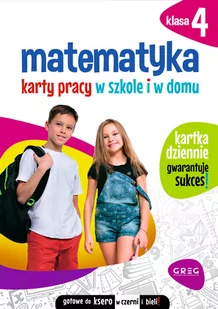 Matematyka SP 4 Karty pracy w szkole i w domu Nowa - Podręczniki dla liceum - miniaturka - grafika 1