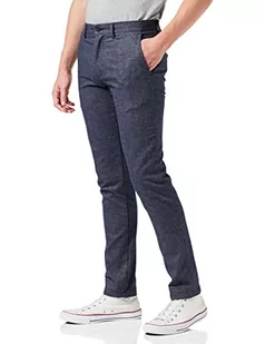 Tommy Hilfiger Bleecker Fake Solid Wool Look Spodnie męskie, Desert Sky, 30W / 34L - Spodnie męskie - miniaturka - grafika 1