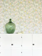 Tapety - Tapeta dla dzieci Szara Jelenie w Kwiatach Jabłoni - miniaturka - grafika 1