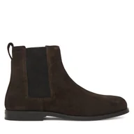 Botki męskie - Sztyblety Calvin Klein Ess Rubber Chelsea Su HM0HM02055 Brązowy - miniaturka - grafika 1