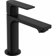 Baterie umywalkowe - HANSGROHE 72589670 Rebris E Jednouchwytowa bateria umywalkowa 110 CoolStart  EcoSmart+ z kompletem odpływowym Czarny Matowy - miniaturka - grafika 1