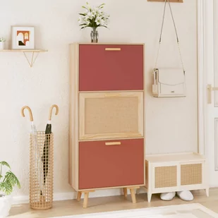 vidaXL Szafka na buty, 52x25x120 cm, materiał drewnopochodny - Wieszaki i stojaki - miniaturka - grafika 1