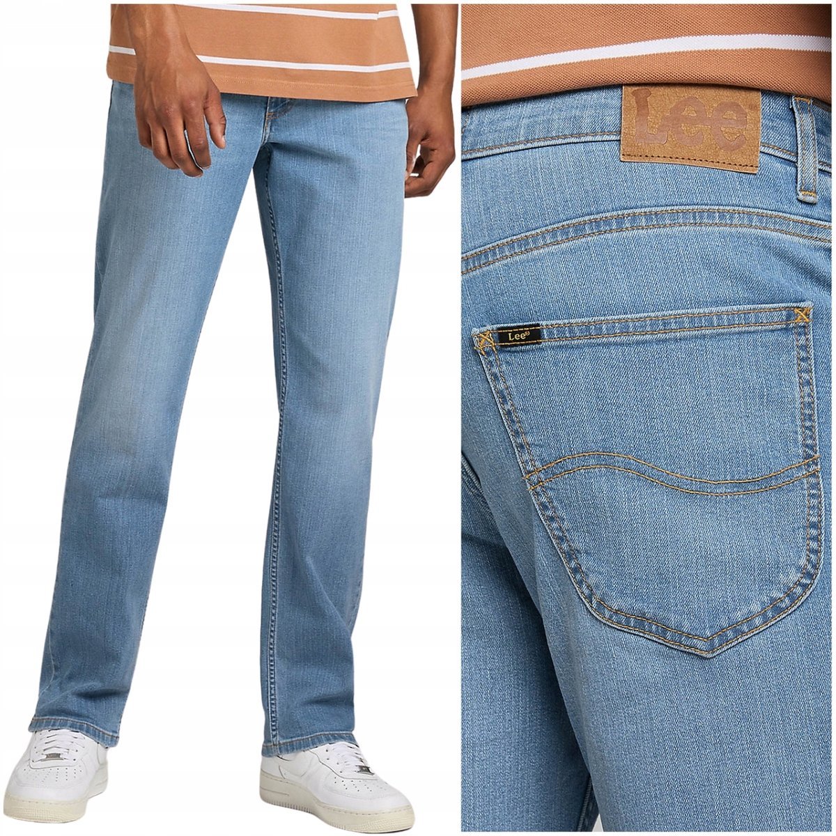 Lee BROOKLYN straight Fresh Mid klasyczne proste spodnie jeansowe W32 L34