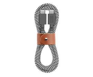 Native Union Belt Cable USB-C – USB-C 1,2m zebra - darmowy odbiór w 22 miastach i bezpłatny zwrot Paczkomatem aż do 15 dni - Kable USB - miniaturka - grafika 1