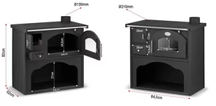 Piec koza kuchenka kuchnia węglowa westfalka 6-8kW (kolor: czarny, średnica wylotu spalin: 130 mm) - spełnia anty-smogowy EkoProjekt 99680128 - Kuchnie węglowe - miniaturka - grafika 13