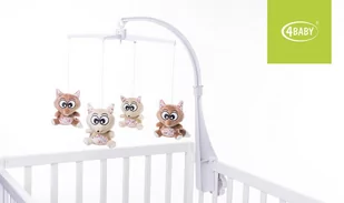 4 BABY Karuzela pluszowa z pozytywką Fox - Karuzele dla niemowląt - miniaturka - grafika 1
