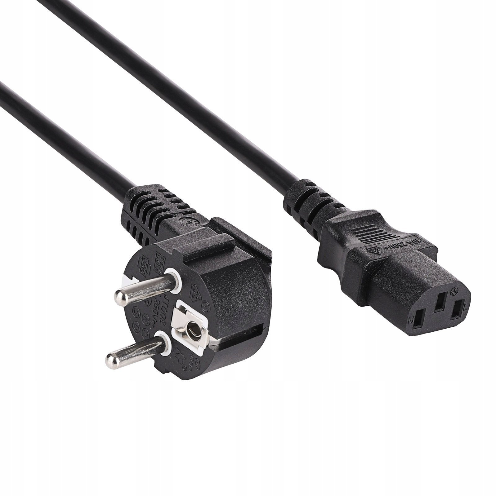 Akyga Kabel zasilający PC CEE 7/7 / IEC C13 AK-PC-01S CU 3x1.5mm 1.5m