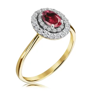 Pierścionek zaręczynowy z rubinem 0.76 ct - WK-4-R - Pierścionki - miniaturka - grafika 1