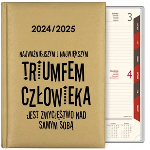 KALENDARZ KSIAŻKOWY A5 2024/2025 PLANER PREZENT MOTYWACYJNY ORGANIZER WZORY - Notesy i bloczki - miniaturka - grafika 1