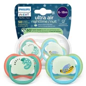 Smoczki uspokajające - Smoczek PHILIPS AVENT Ultra Air SCF376/28 6-18m (2 sztuki) - miniaturka - grafika 1