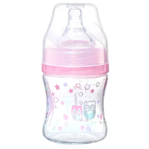 BabyOno butelka antykolkowa szerokootworowa różowa 120 ml [402/02] 1147093 - Kubki dla dzieci - miniaturka - grafika 1