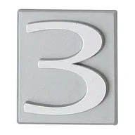 Akcesoria do drzwi - Cyfra "3" INV srebrna - miniaturka - grafika 1