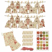 Kalendarze - Kalendarz adwentowy woreczki wiszący DIY - miniaturka - grafika 1