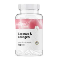 Ochrona stawów - OstroVit Coconut & Collagen 90kaps. Kolagen Olej MCT z Kokosa Stawy Kości - miniaturka - grafika 1