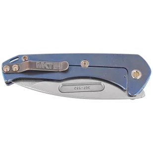 Nóż składany Medford Praetorian Slim PVD Tumbled Drop Point, Blue Handle, Bronze HW/Clip, S45VN (MK2084TD-37A2-T1C1-Q4) - Noże - miniaturka - grafika 7