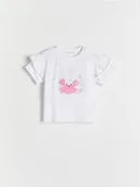 Bluzki dla niemowląt - Reserved - Bluzka z aplikacją - złamana biel - miniaturka - grafika 1