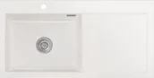 Zlewozmywaki - Zlew SystemCeram MERA 100SL | komora LEWA | GRONLAND 12 (biały połysk) (50650112) - miniaturka - grafika 1