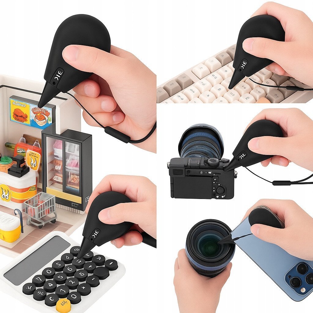 JJC Mini Gruszka Dmuchawka Do Czyszczenia Matrycy Optyki Aparatu Obiektywu Cl-arsq Black