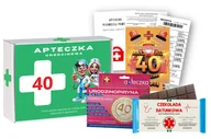 Zestawy upominkowe - Prezent na 40 Urodziny dla Kobiety Przyjaciółki Kartka Pamiątka Czekolada - miniaturka - grafika 1