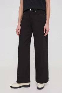 Spodnie damskie - Sisley jeansy damskie kolor czarny - grafika 1