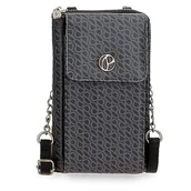 Paski - Pepe Jeans Megan Obudowa na messenger Mały Czarny 11x20x4 cms Skóra syntetyczna, czarny, Talla única, Mały pasek na ramię - miniaturka - grafika 1