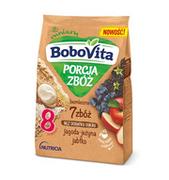 Soki i herbatki dla dzieci - Nutricia POLSKA SP Z O.O BoboVita Porcja Zbóż Kaszka bezmleczna 7 zbóż jagoda jeżyna jabłko po 8 miesiącu 170 g - miniaturka - grafika 1