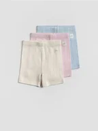 Spodenki dla niemowląt - Reserved - Bawełniane szorty 3 pack - pastelowy róż - miniaturka - grafika 1