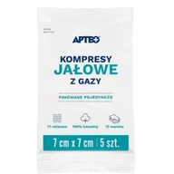 Apteczki i materiały opatrunkowe - SYNOPTIS PHARMA Kompresy jałowe 7x7cm, 17-nitkowy 5 sztuk Wysyłka kurierem tylko 10,99 zł - miniaturka - grafika 1