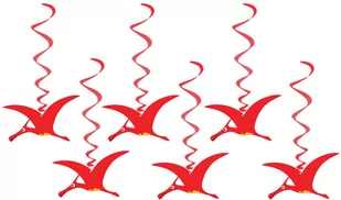 Dekoracja wisząca urodzinowa Pterodaktyl - 6 szt. - Urodziny dziecka - miniaturka - grafika 1