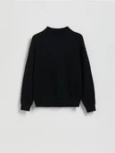 Swetry dla chłopców - Reserved - Sweter ze stójką - czarny - miniaturka - grafika 1