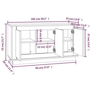 Szafka, przydymiony dąb, 102x35x55 cm, materiał drewnopochodny Lumarko! - Szafki do salonu Szafka, przydymiony dąb, 102x35x55 cm, materiał drewnopochodny Lumarko! - Szafki do salonu - miniaturka - grafika 10