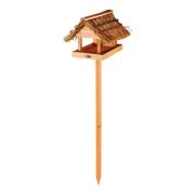 Pozostałe ozdoby ogrodowe - Domek dla ptaków z drewna jodłowego i trzciny ze szpikulcem Esschert Design Sweetie - miniaturka - grafika 1