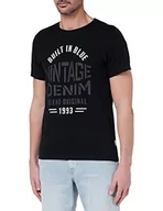 Koszulki męskie - Blend T-shirt męski, 194007/czarny, M - miniaturka - grafika 1