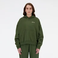 Bluzy damskie - Bluza damska New Balance WT33531KOU  zielona - miniaturka - grafika 1