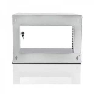 Techly szafa wisząca 19" 6U 450 szara - Szafy rack - miniaturka - grafika 2