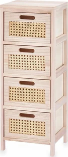 Gift Decor Komoda z 4-szufladami, plecionka wiedeńska, 25 x 27 x 73 cm - Komody - miniaturka - grafika 1