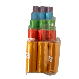 NUXIE Woreczki na psie odchody 15x15szt (225sztuk) kolorowe - Zabawki dla kotów - miniaturka - grafika 1