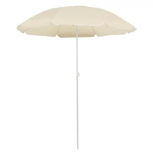 vidaXL Parasol ogrodowy na stalowym słupku, piaskowy, 180 cm vidaXL - Parasole ogrodowe - miniaturka - grafika 1