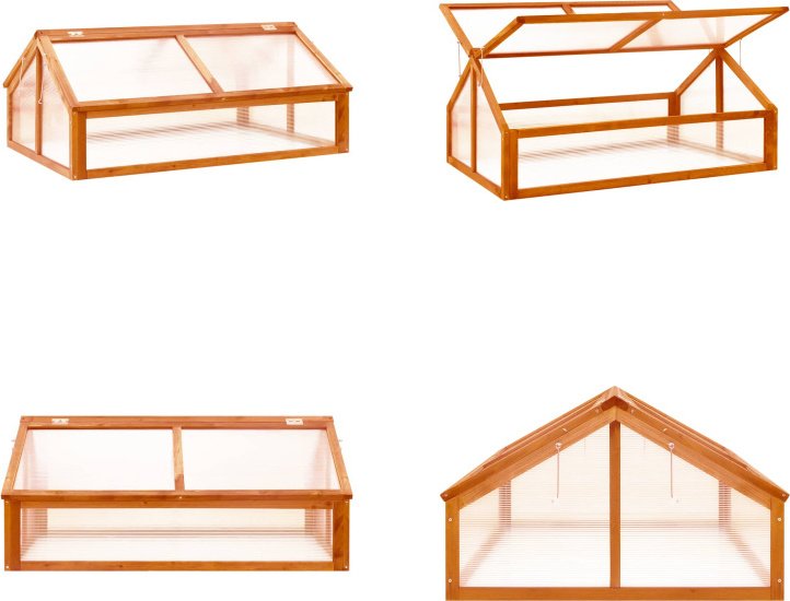 vidaXL Szklarnia brązowa 114x80x50 cm drewno jodłowe - Szklarnia - Szklarnie - Szklarnie drewniane - Szklarnie drewniane