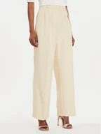 Spodnie sportowe damskie - Tommy Hilfiger Spodnie materiałowe Core WW0WW39725 Beżowy Relaxed Fit - miniaturka - grafika 1