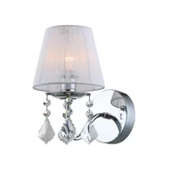 Lampy ścienne - Italux Kinkiet organza Cornelia Biały MBM-2572/1 W - miniaturka - grafika 1