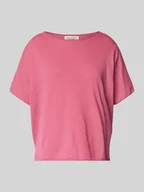 Swetry damskie - Bluzka o kroju oversized z dzianiny z mieszanki bawełny i lnu - miniaturka - grafika 1