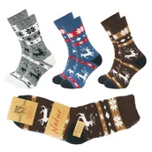 Skarpetki męskie - 3X Skarpety Męskie Wełniane Ciepłe Grube Alpaka 40-43 - Sma3-575-40-43 - miniaturka - grafika 1